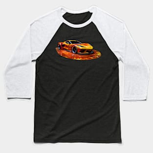 C8 Corvette Flames Supercar Racecar Sports Car Muscle Car Supercar Baseball T-Shirt